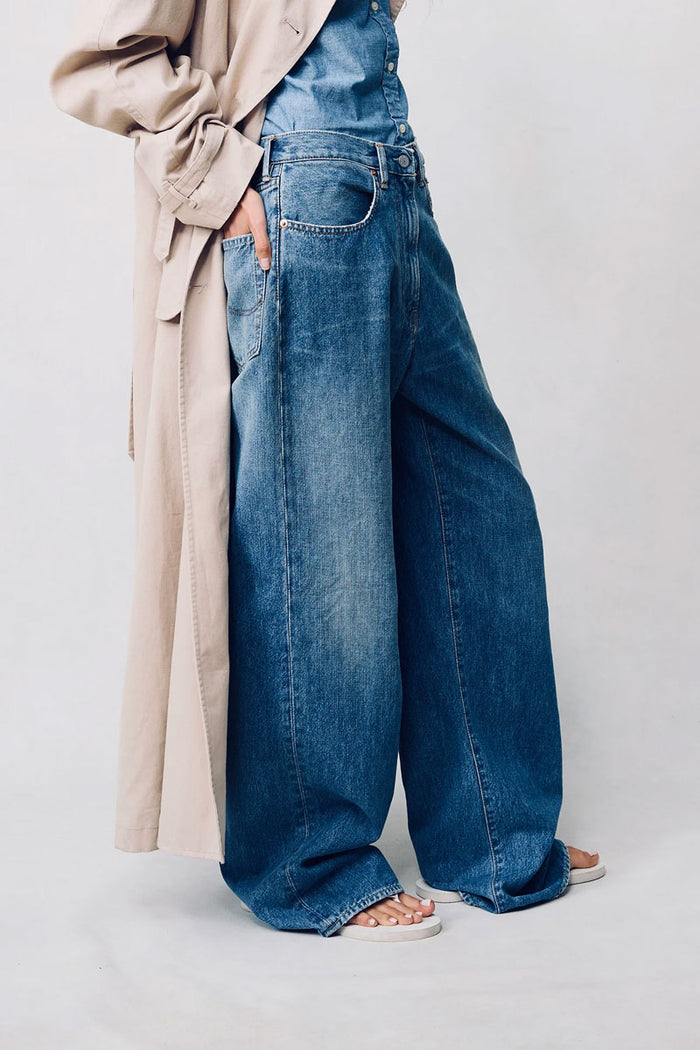 Teri Wide Leg Jean - Rehan Blue