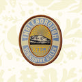 Ingleborough Patch by Adventure Patch Company on wood, featuring Yorkshire Three Peaks. Perfect for hiking and outdoor enthusiasts.