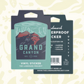 Forager Provisions LTD Grand Canyon North Rim vinyl sticker featuring a scenic landscape illustration on backing card