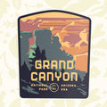 Forager Provisions LTD Grand Canyon South Rim vinyl sticker featuring a retro landscape illustration of the canyon.