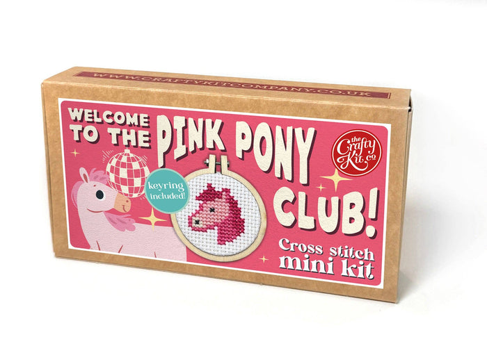 The Pink Pony Club (pony) Mini Matchbox Cross Stitch Kit