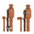 Banister to Banister Universal Kit installation on wooden stair banisters.