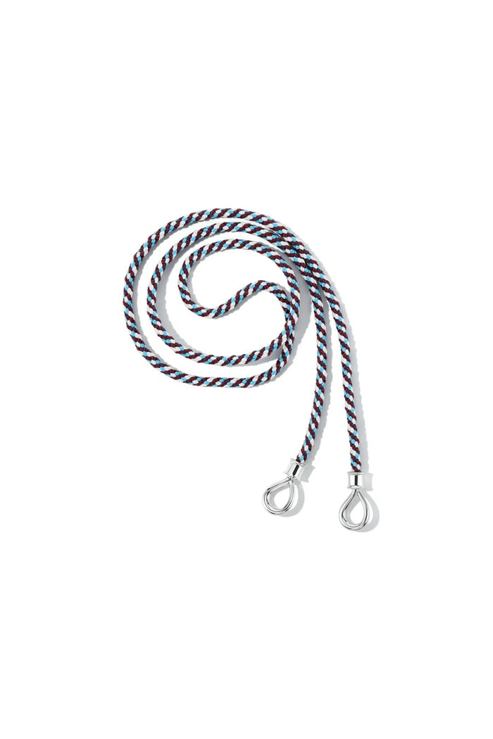 The String Project Necklace with Silver Loops - Rugby