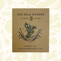 Forager Provisions LTD hard enamel mallard duck pin in flight with gold-plated finish on illustrated backing card