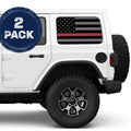 Thin Red Line Side Windows Printed Vinyl Decal