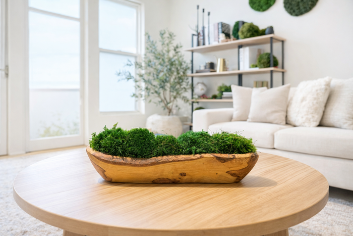 Tranquil Earth Olive Wood Moss Bowl