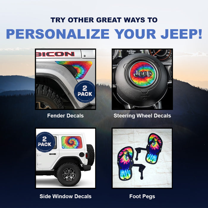 Trippy Tie Dye Steering Wheel Decal