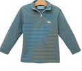 Trotter Street-Mallard Embroidery 1/4 zip pullover