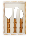 Two's Company Bamboo Handle Cheese Knives