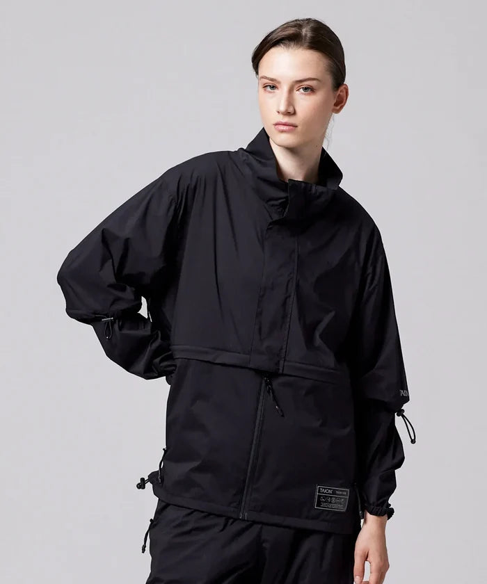 Unisex Basic Sports Hi-Neck W-Zip Detachable Light Jacket