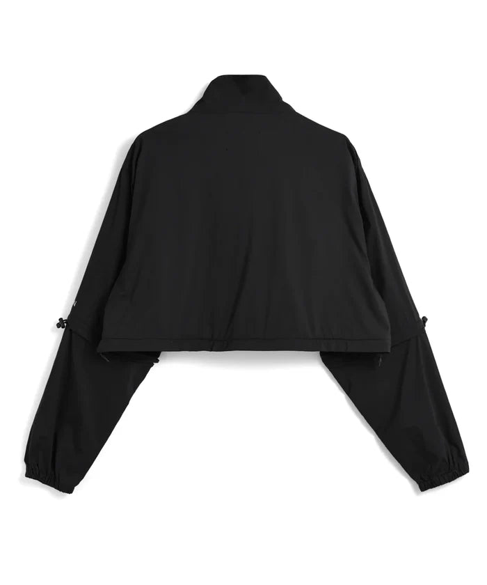 Unisex Basic Sports Hi-Neck W-Zip Detachable Light Jacket