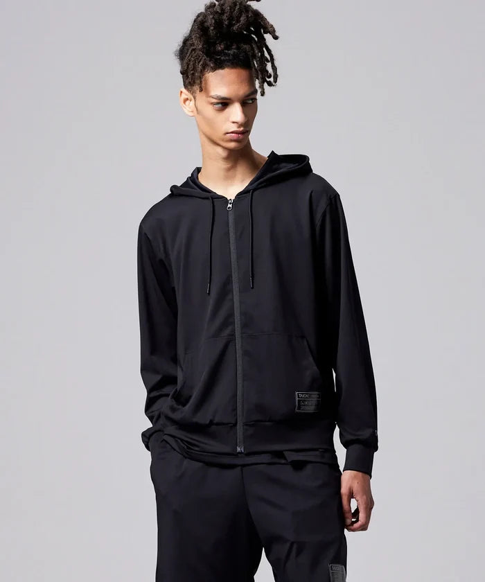 Unisex Basic Sports UV Dry Rash Guard Zip Parka