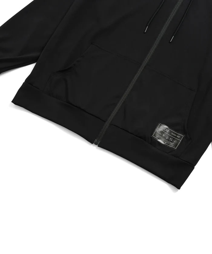 Unisex Basic Sports UV Dry Rash Guard Zip Parka