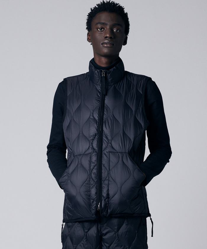 Unisex Military Hi-Neck W-Zip Down Vest (Soft Shell)