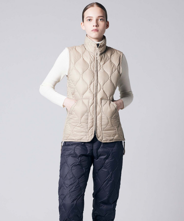 Unisex Military Hi-Neck W-Zip Down Vest (Soft Shell)
