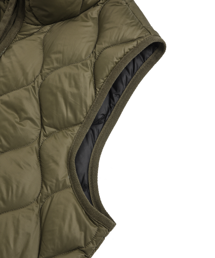 Unisex Military Hi-Neck W-Zip Down Vest (Soft Shell)