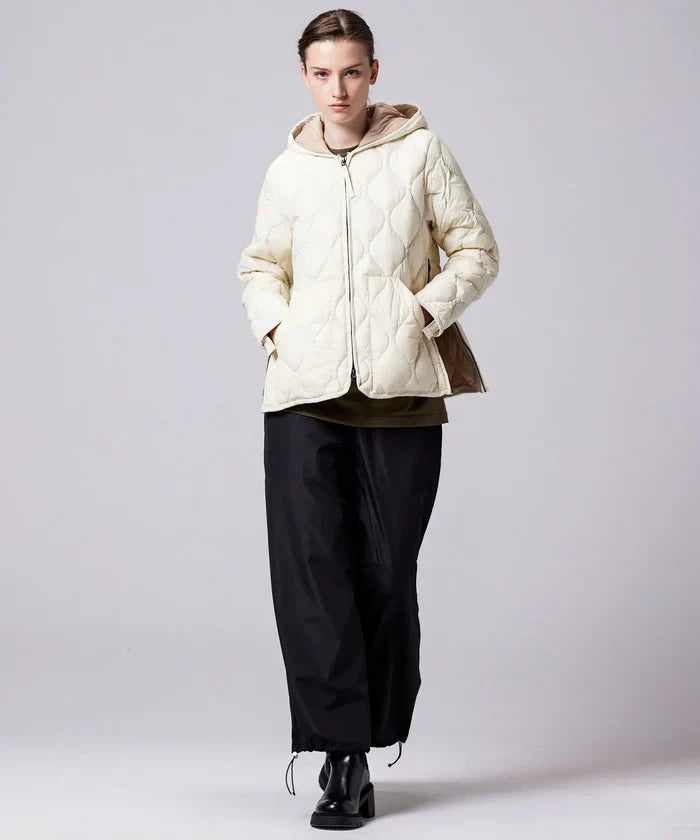 Unisex Military Hood W-Zip Down Jacket (Soft Shell)