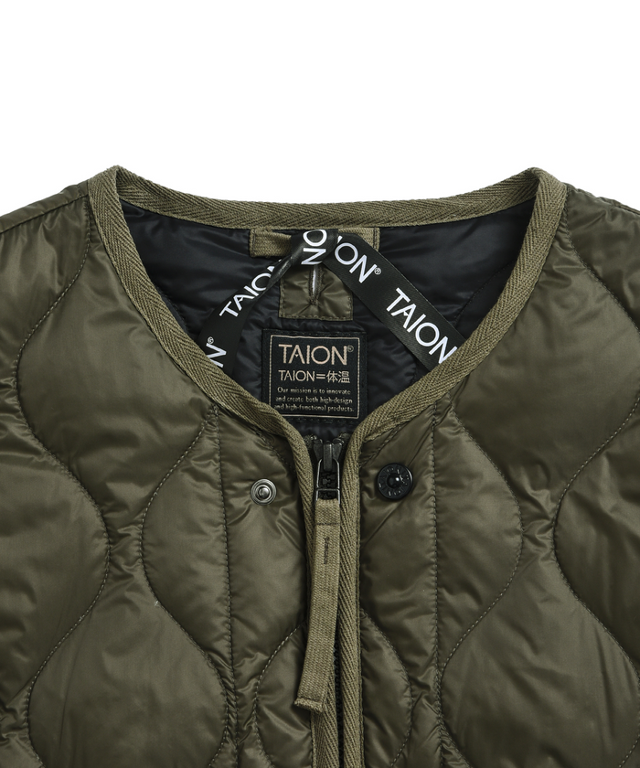 Unisex Military M65 Liner W-Zip Short Down Jacket (Soft Shell)