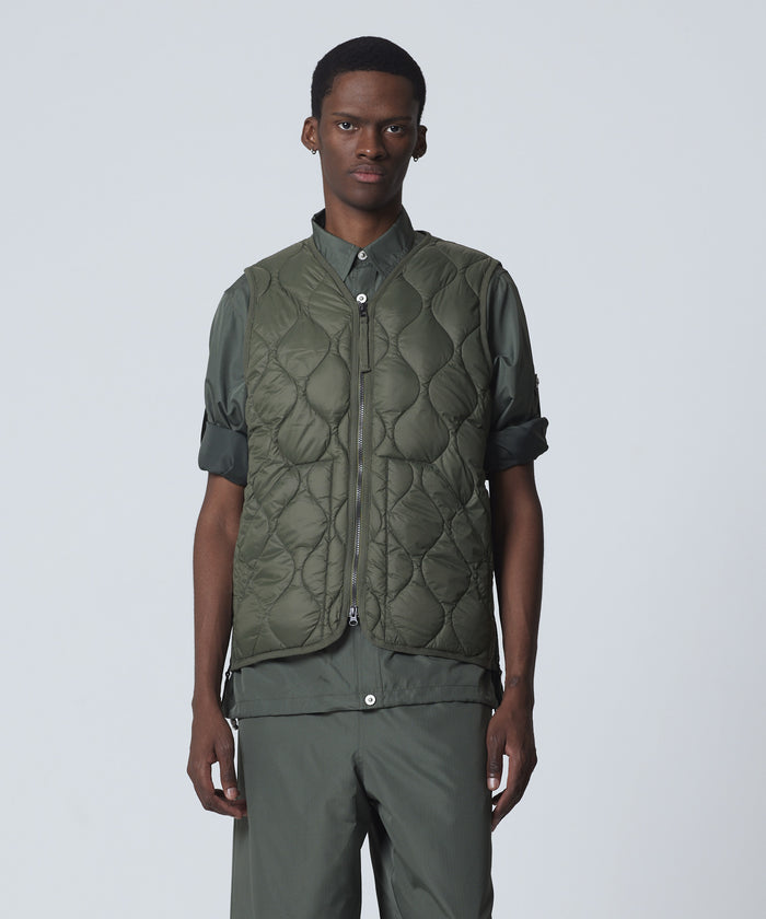 Unisex Military V-Neck W-Zip Down Vest (Soft Shell)