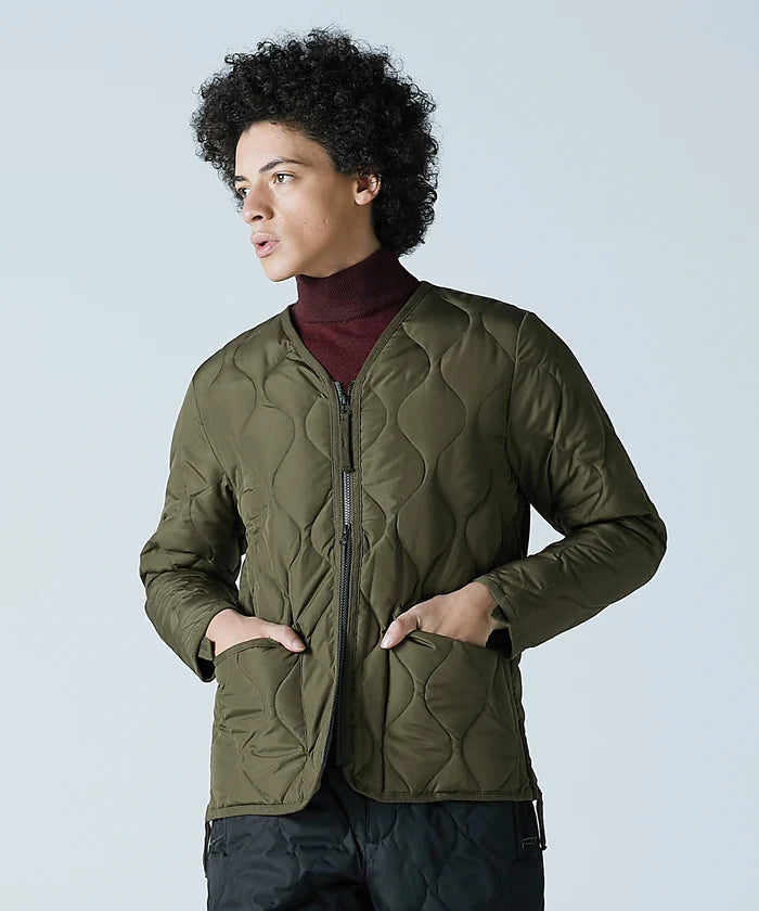 Unisex Military W-Zip V-Neck Down Jacket (Hard Shell)