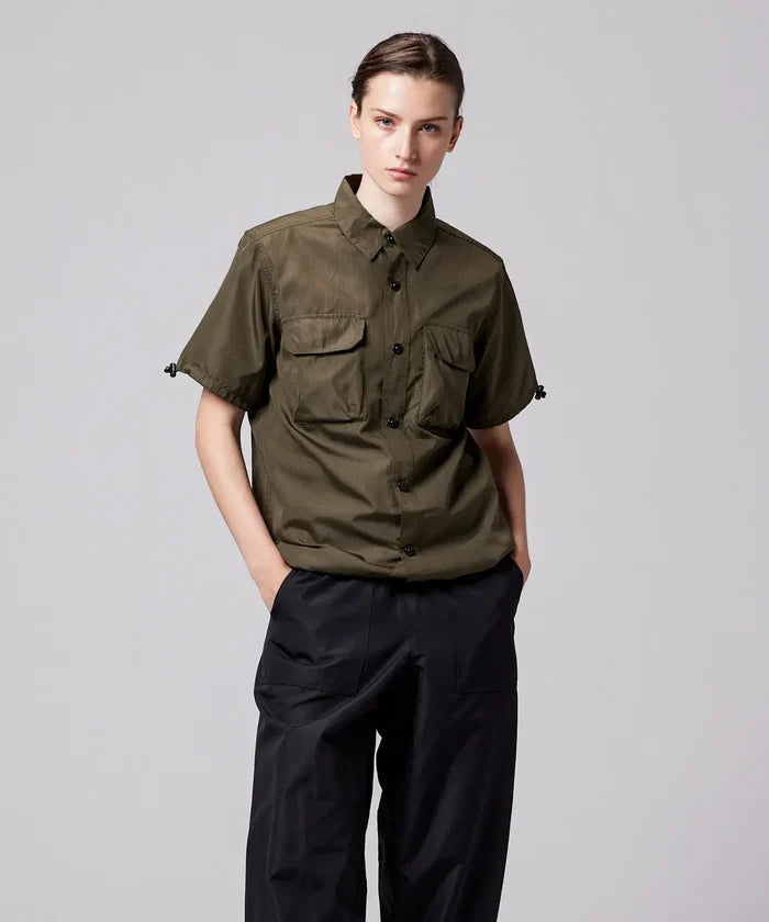 Unisex Non Down Military Adjust Shirts <Half Sleeve>