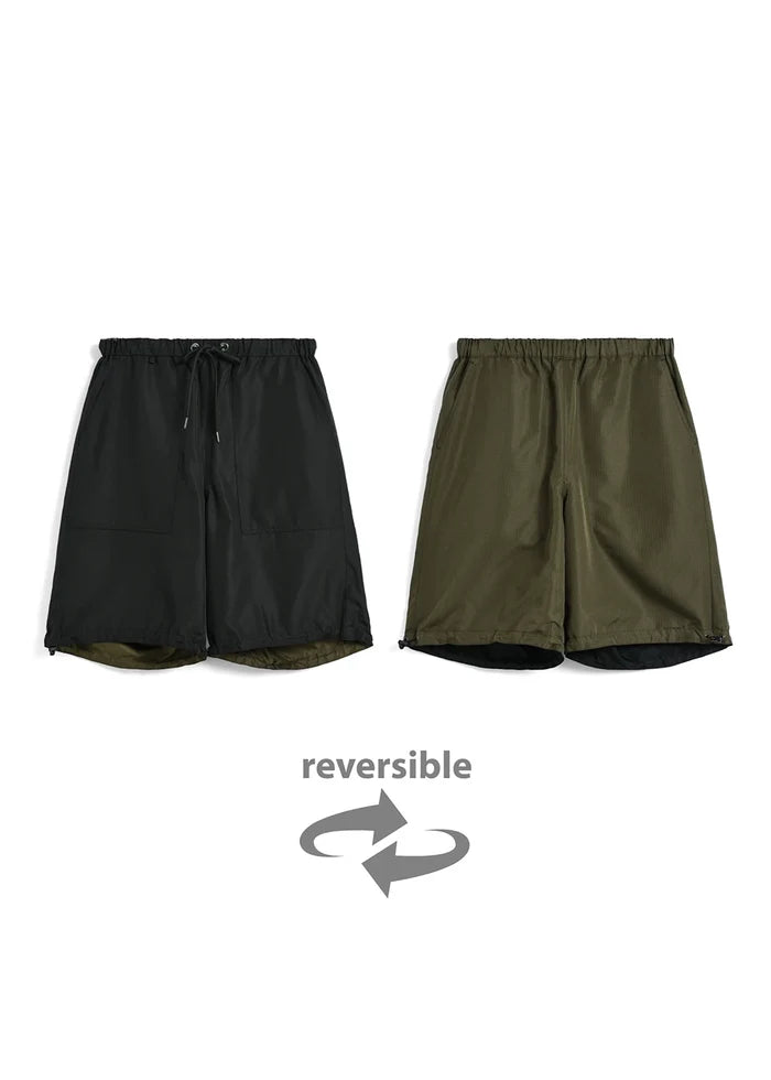 Unisex Non Down Military Reversible Wide Shorts