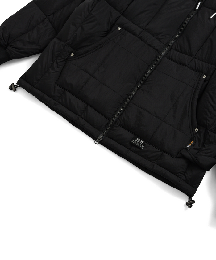 Unisex Work W-Zip Hood Rib Down Jacket