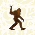 Universal Ironworks Bigfoot Peace Oregon Magnet—rustic metal décor, perfect souvenir or fridge magnet. USA-made collectible gift.