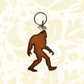 Universal Ironworks Bigfoot Metal Keychain—Sasquatch rucksack charm, unique handmade gift for hikers, backpackers, collectors.