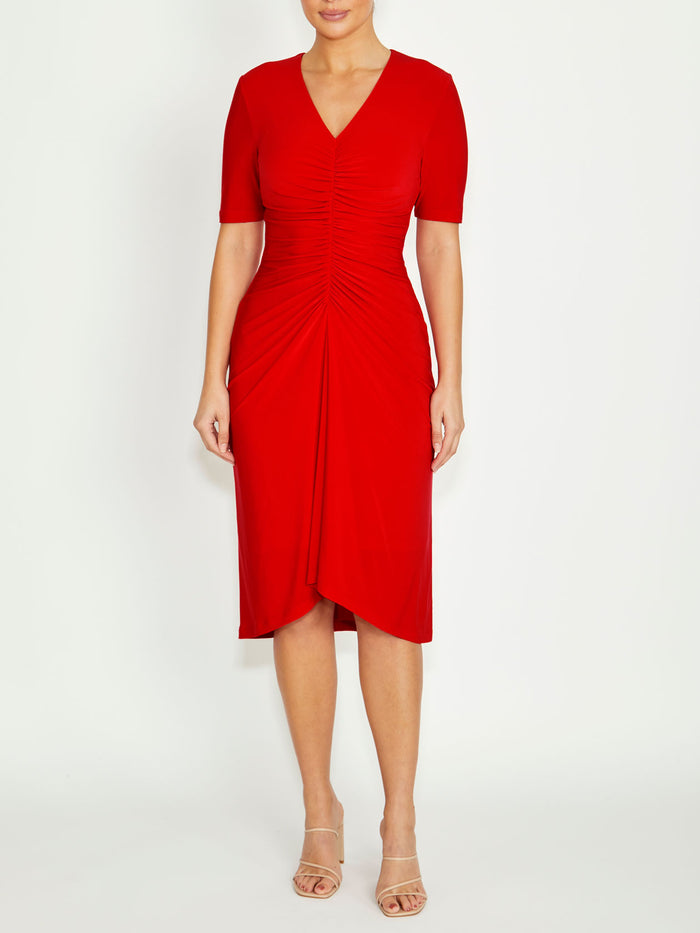 Women's Jersey Dress in Red | Valentina