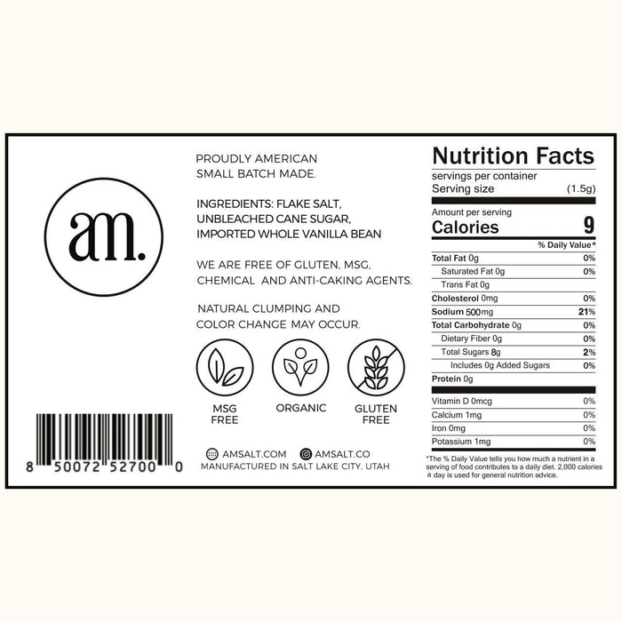 Vanilla Baking SALT: 14.5 oz