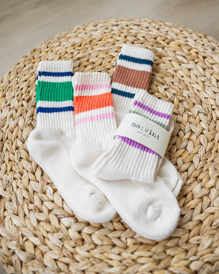 Varsity Stripe Long Socks - 4 Options Very J