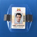 Vertical Arm Band Badge Holder with White Strap - Government Size - 504-ARFW, Qty = 25