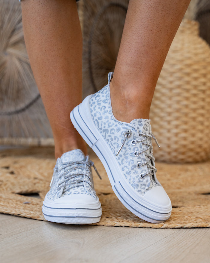 Very G Aman Prints Sneakers - White & Silver Leopard Very G 6