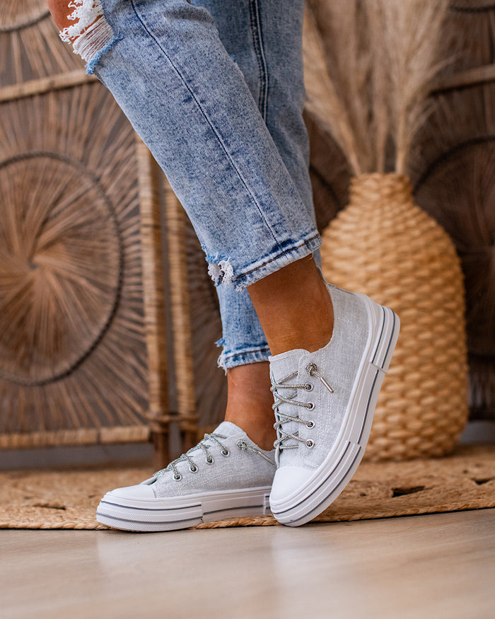 Very G Aman Sneakers - Color Options Available! Very G White Sparkle