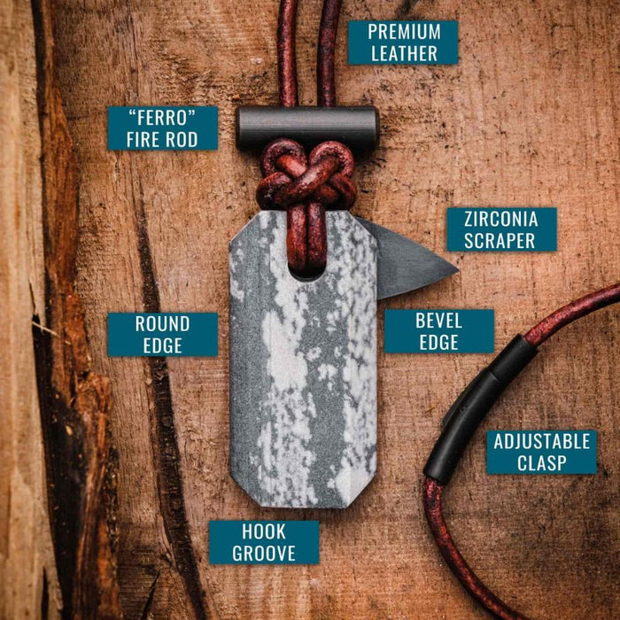 Viking Spark Necklace by Wazoo Survival Gear (Uncommon Variation)