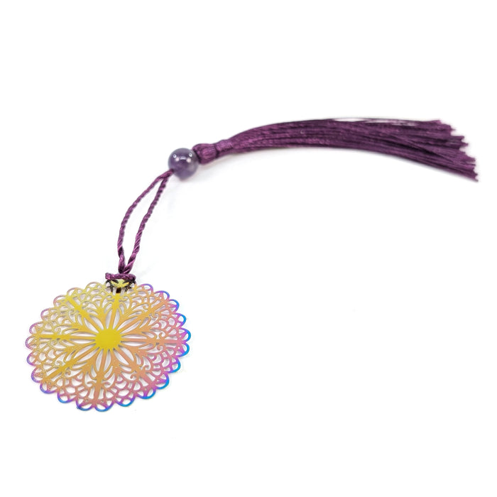 Wellness Bookmark - Amethyst Flower
