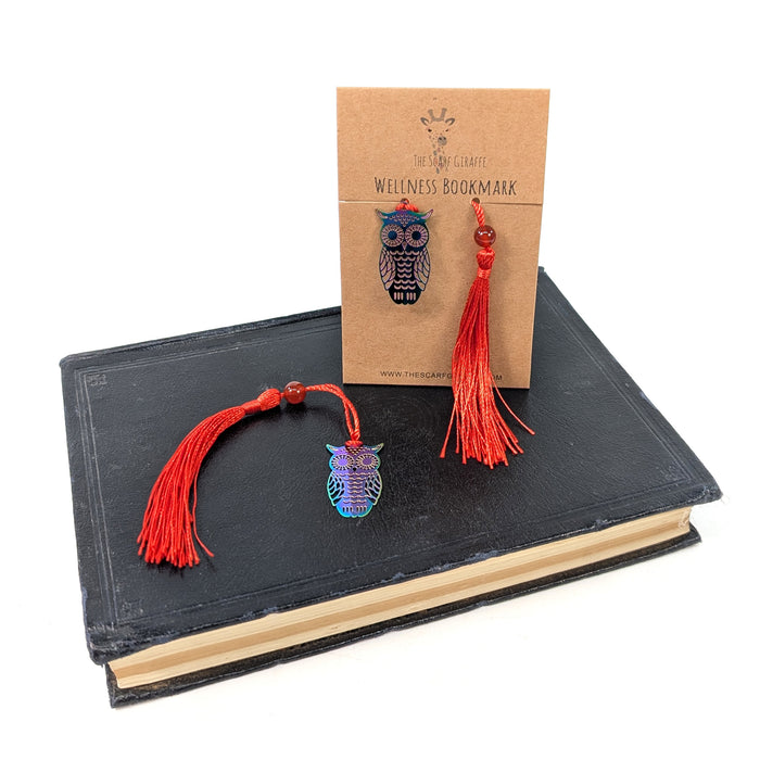 Wellness Bookmark - Carnelian Owl