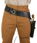 Western Gun Belt & Holster (.38/.357 cal) LH Draw- Long Barrel - Plain Brown