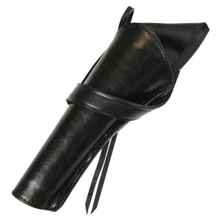 Western Holster - Long Barrel - LH Cross-Draw - Plain Black