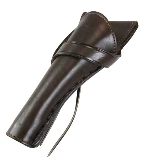 Western Holster - Long Barrel - LH Cross-Draw - Plain Brown