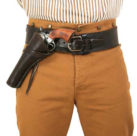 Western Holster - Long Barrel - LH Cross-Draw - Plain Brown
