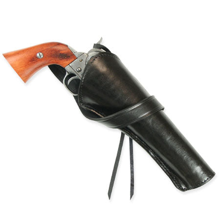 Western Holster - Long Barrel - RH Cross-Draw - Plain Black