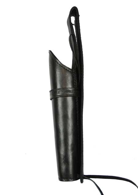 Western Holster - Long Barrel - RH Draw - Plain Black