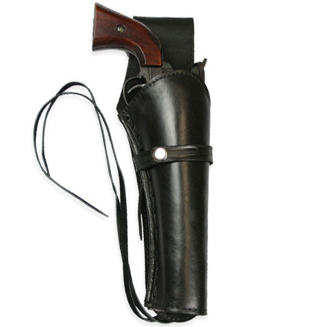 Western Holster - Long Barrel - RH Draw - Plain Black