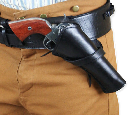 Western Holster - Standard Barrel - RH Cross Draw -  Plain Black