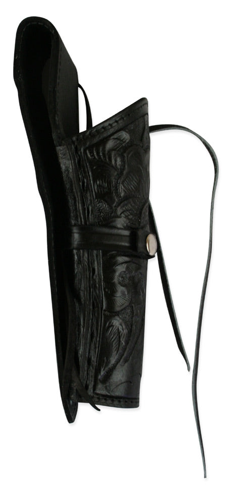 Western Holster - RH Draw - Black Tooled Leather