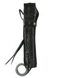 Western Holster - XX-Long/Wide Barrel - LH Draw - Black Tooled