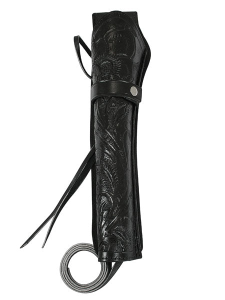 Western Holster - XX-Long/Wide Barrel - LH Draw - Black Tooled
