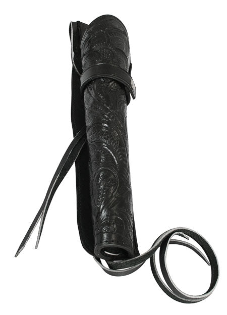 Western Holster - XX-Long/Wide Barrel - LH Draw - Black Tooled